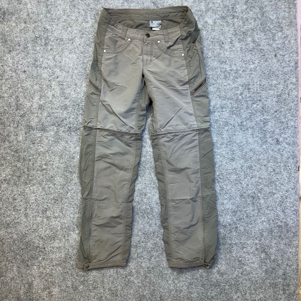 KUHL Convertible Hiking Pants Womens 6 Brown Good Zip Off Cargo Gorpcore Utility